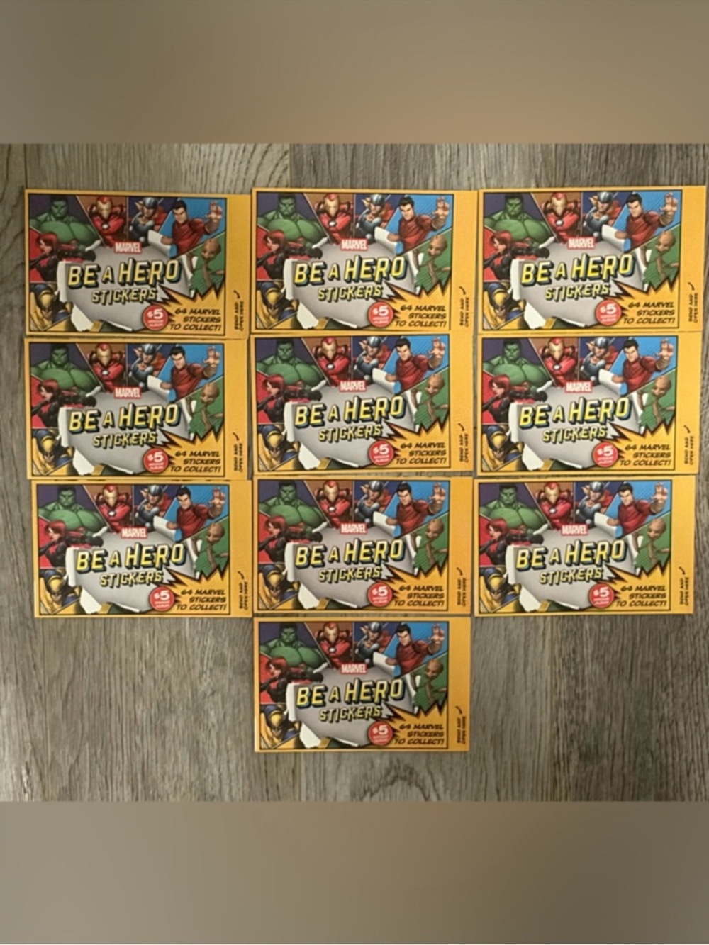 10 PACKS 12025 Marvel Be A Hero Loblaws Superstore Sticker Card Pack